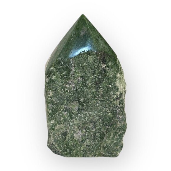 Jade Gemstone Rough Base Polished Generator Point Green Crystal Home Decor (X) - Picture 10 of 15